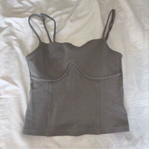 H&M Gray Bustier Camisole Sleeveless Top